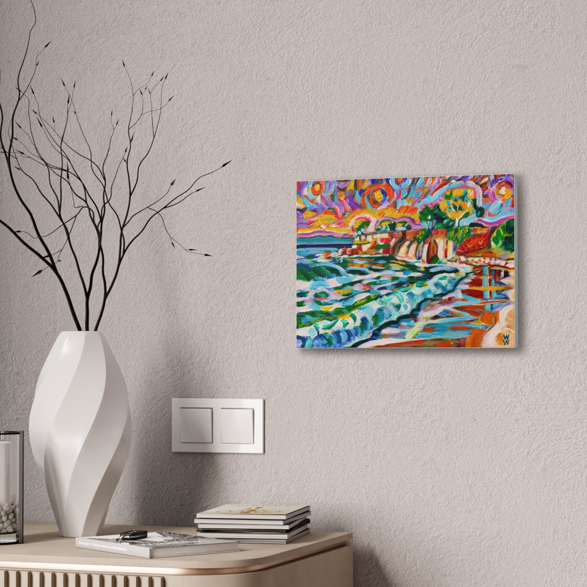 Leadbetter Beach, Canvas Print