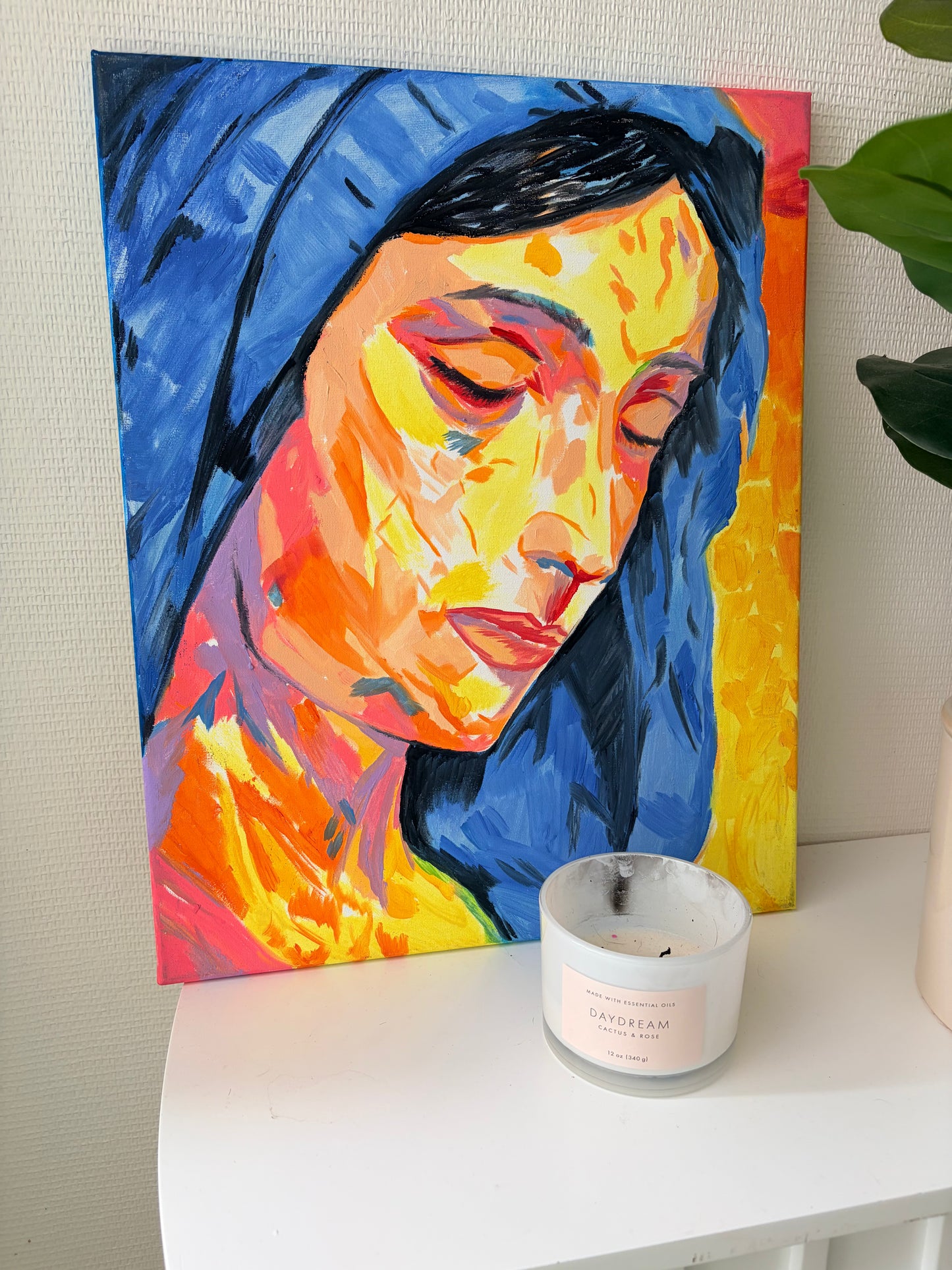 Mother Mary Handmade Original Oil Painting by WamanthaW