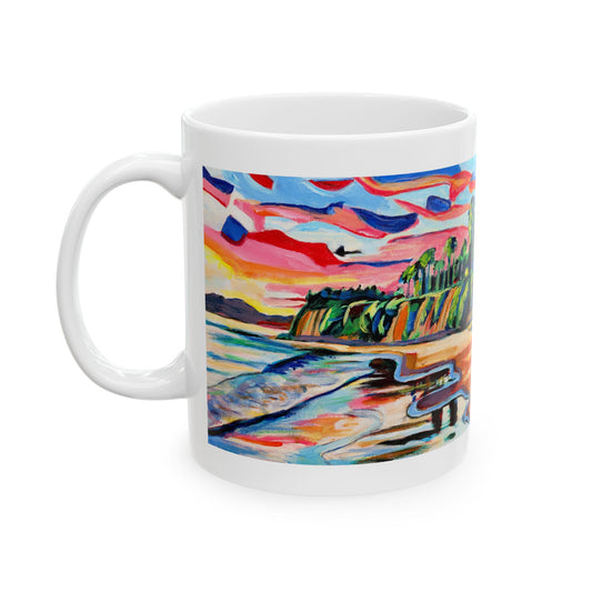 Butterfly Beach Ceramic Mug