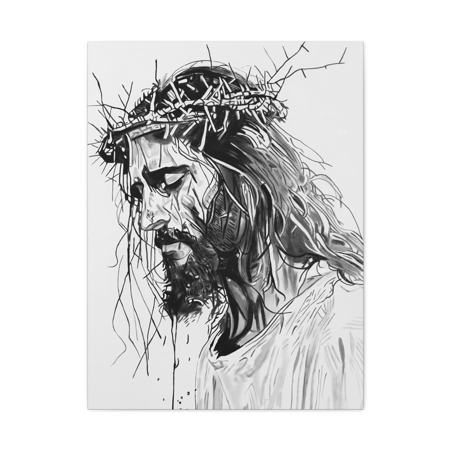 Jesus Christ Canvas Print by Warren Willowdale