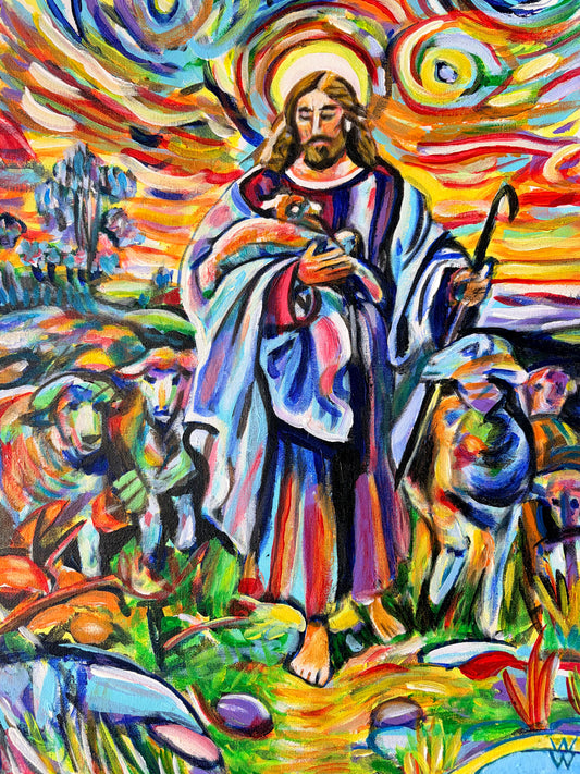 The Good Shepherd Original Painting